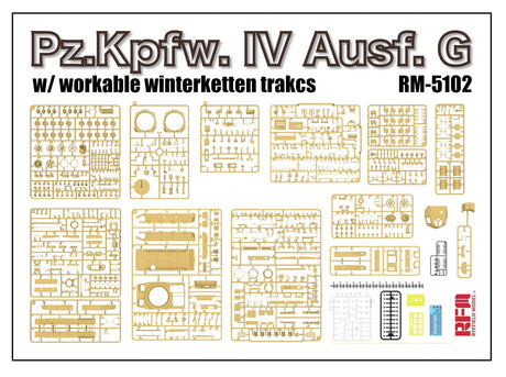 Ryefield Model 1/35 Panzer 4 Ausf G with Workable Winterketten Tracks Scale Model [variant_option4]
