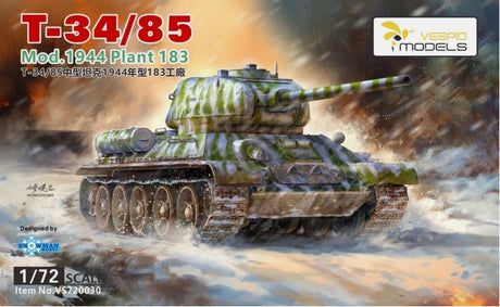 Vespid Models 1/72 T 34/85 Mod 1944 plant 183 Scale Model Vespid Models