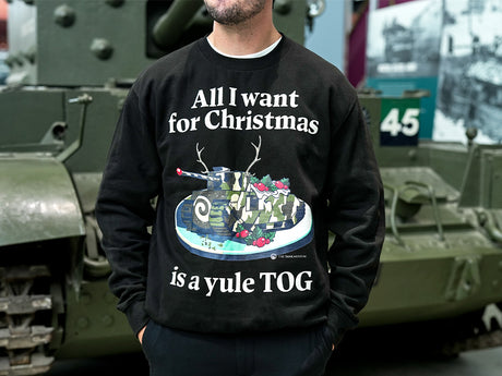 Yule Tog Christmas Sweater Black WORM Jumper Aspire