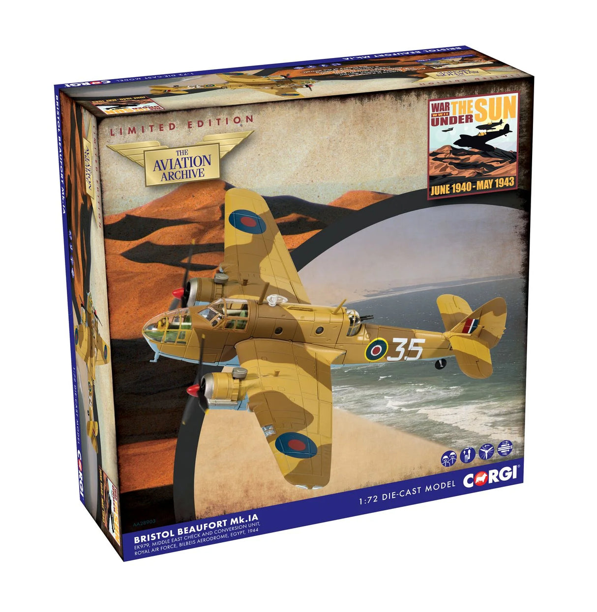 Corgi 1/72 Scale Die-Cast Bristol Beaufort Mk1A.