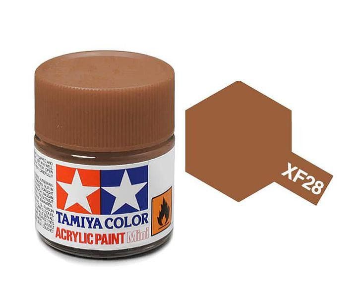 Tamiya 10ml Acrylic Paints (Flat): XF-21 to XF-28 Model Paint XF-28 Dark Copper [variant_option4]
