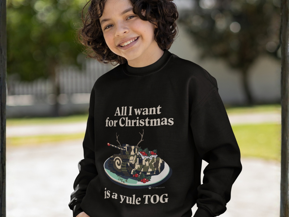 Kids Yule Tog Christmas Sweater Black