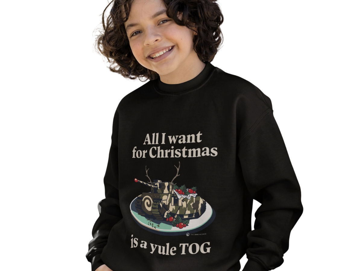 Kids Yule Tog Christmas Sweater Black