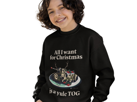 Kids Yule Tog Christmas Sweater Black