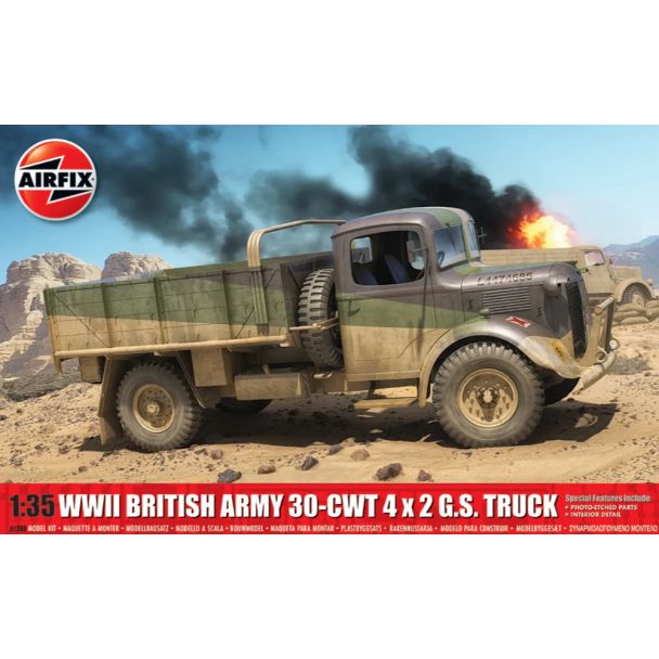 Airfix 1/35 WW2 British Army 30-Cwt 4x2 GS Truck Scale Model [variant_option4]