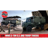 Airfix 1:76 Scale  WWII 3-Ton G.S And Troop Trucks