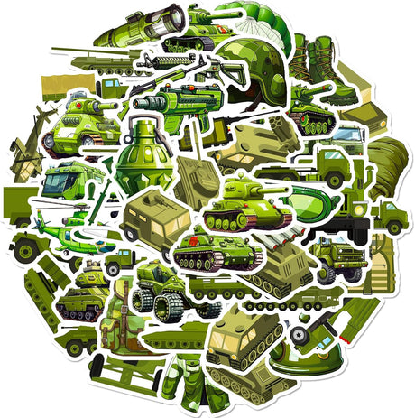 Army Stickers Set of 50 Stationery Kombat