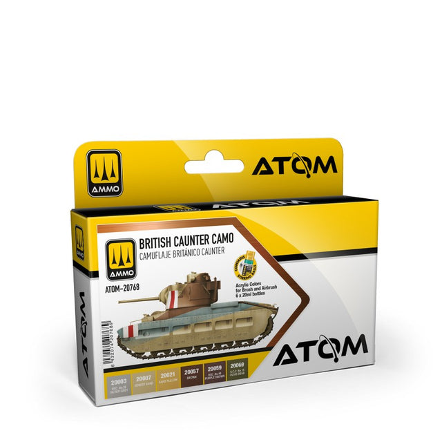 Atom. British caunter camo paint set Model Paint Ammo by mig.