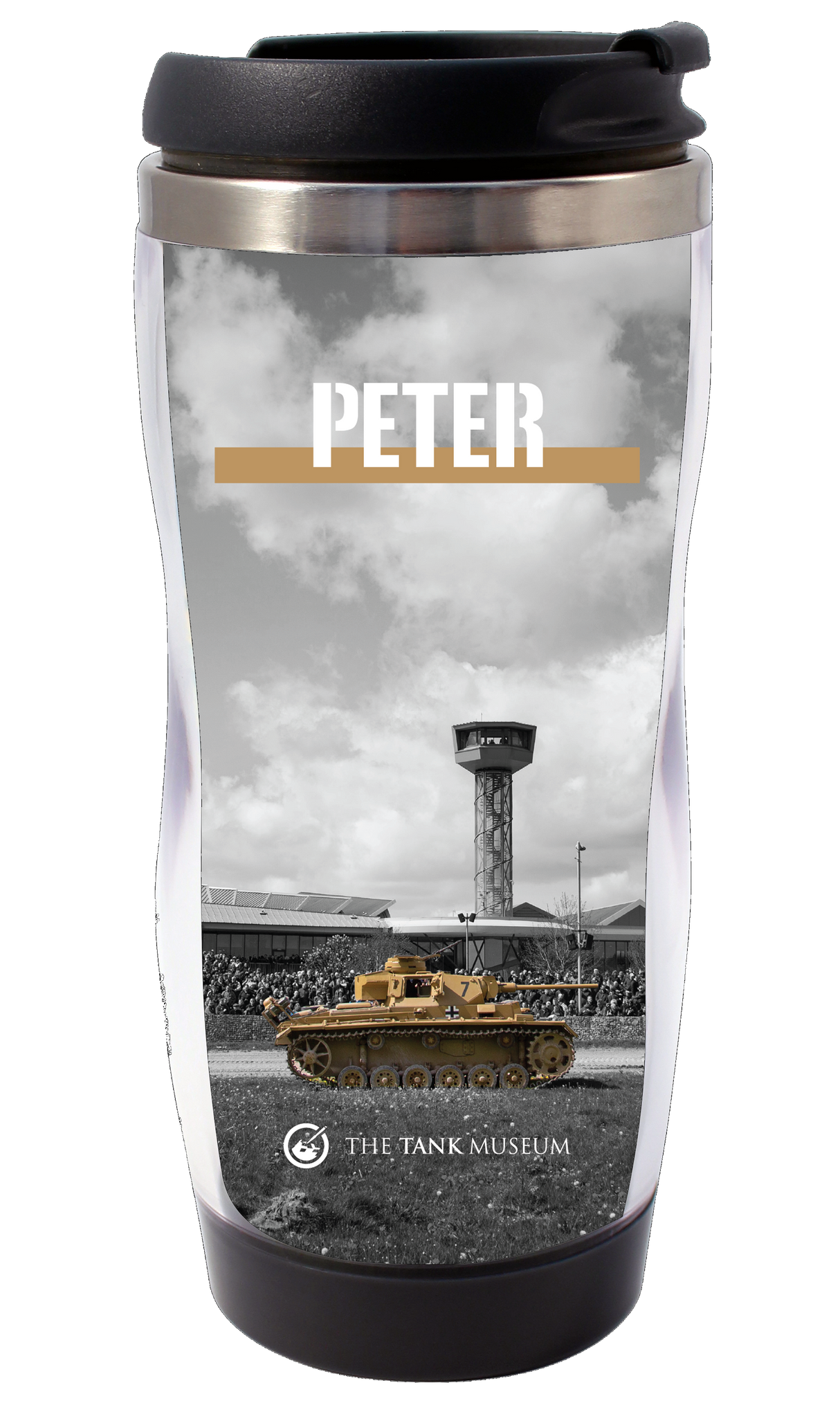 B & W Personalised Travel Mug Mug My Moments