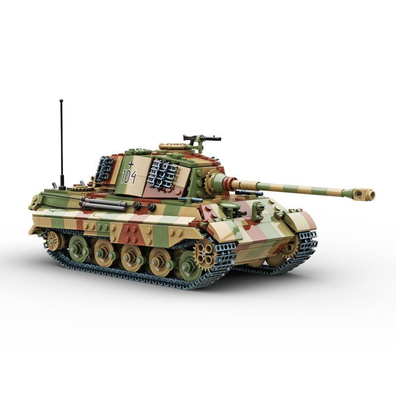 Build Army 1:33 King Tiger Camo (CHECK) Brick Model Kit Build Army