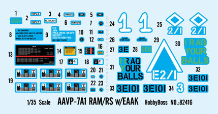 Hobby Boss 1/35  AAVP-7AQ Ram/rs W/EAAK