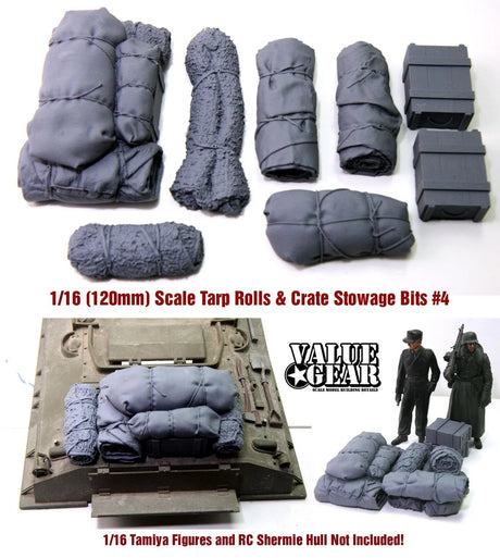 Value Gear 1/16 Tarp Rolls & Deck Piece #4. Scale Model [variant_option4]