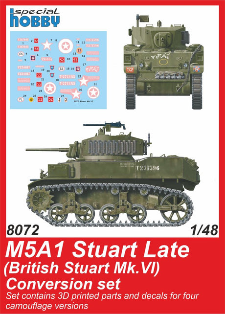1/48 M5A1 Stuart conversion Accessories & diorama Hannants