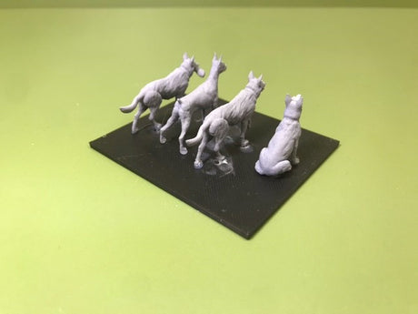 1/35 Scale 3D Printed Dog Set of 4