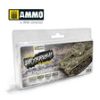 Ammo, Drybrush set, green colours Model Paint Ammo by mig.