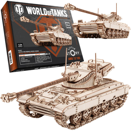 Little Story: World of Tanks Wooden Model AMX13 Tank Scale Model [variant_option4]