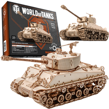 Little Story: World of Tanks Wooden Model M4A38 Sherman Scale Model [variant_option4]