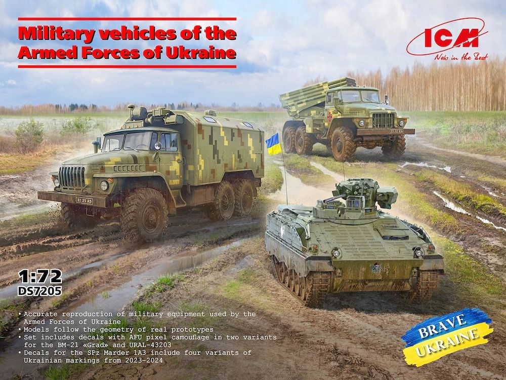 ICM 1/72 Military Vehicles: Armed Forces of Ukraine Kits ICM
