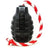K-9 Grenade Dog Toy With Rope Homeware Black [variant_option4]