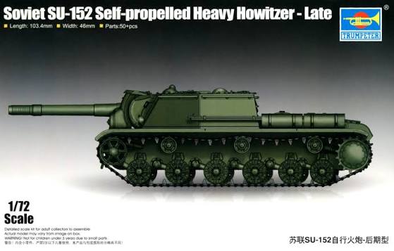 Trumpeter 1/72 Soviet SU-152 Self-propelled Heavy Howitzer - Late Kits Creative Models Ltd