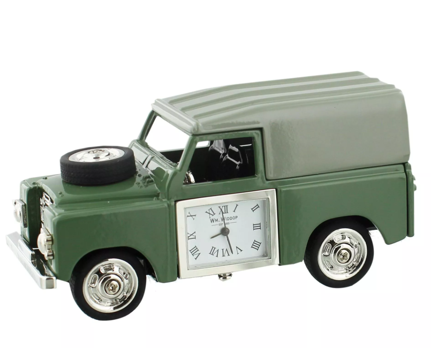 Mini Clock 4 Wheel Drive Green Landrover