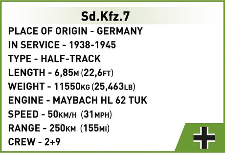Cobi Sd.Kfz. 7 Half-Track Brick Model Kit [variant_option4]