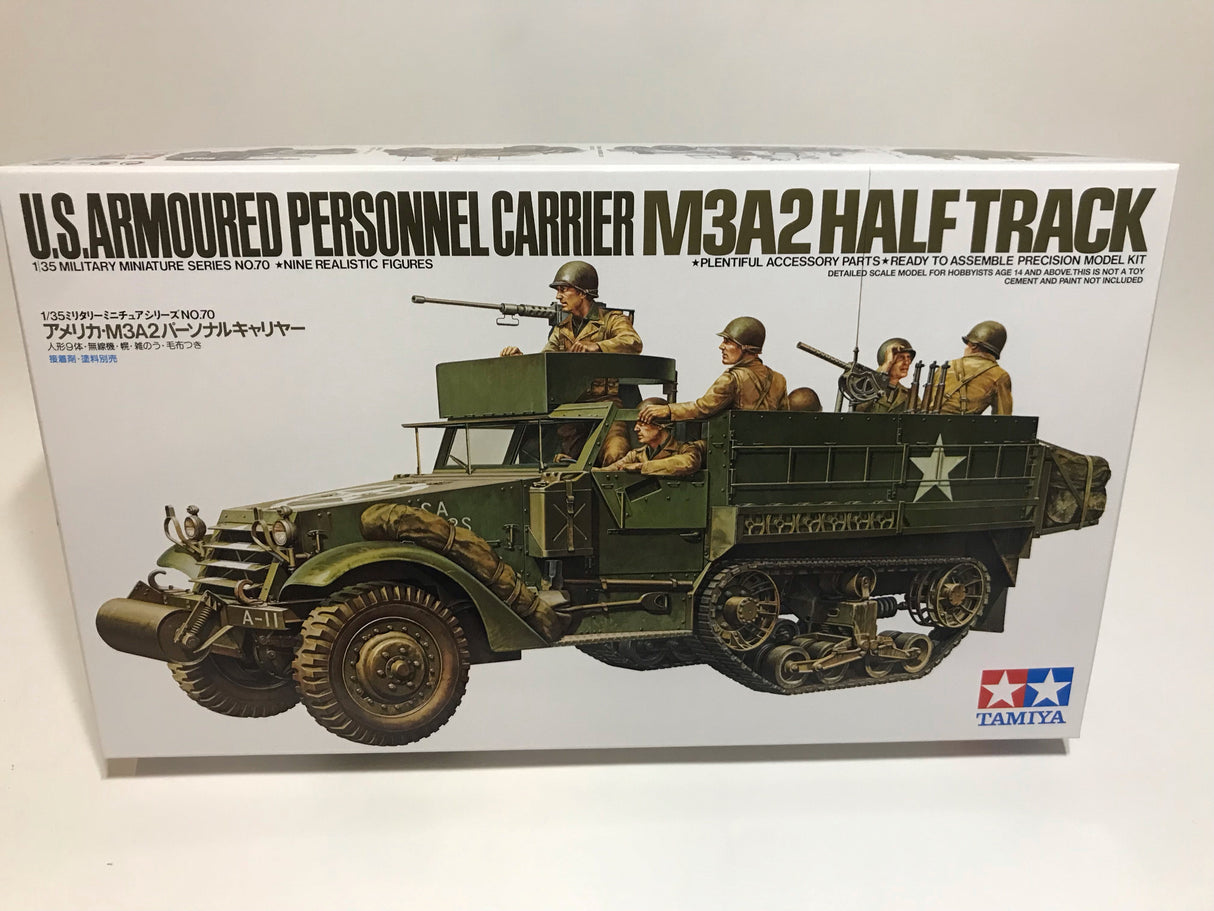 Tamiya 1/35 Scale US Armoured Personnel Carrier M3A2 Half Track Scale Model Tamiya