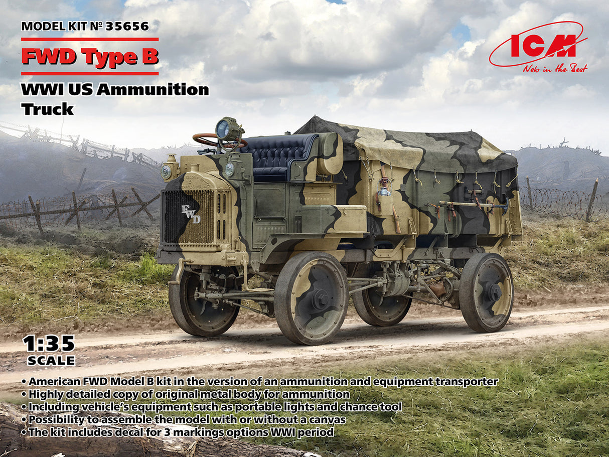 ICM 1:35 Scale FWD Type B, WWI US Ammunition Truck