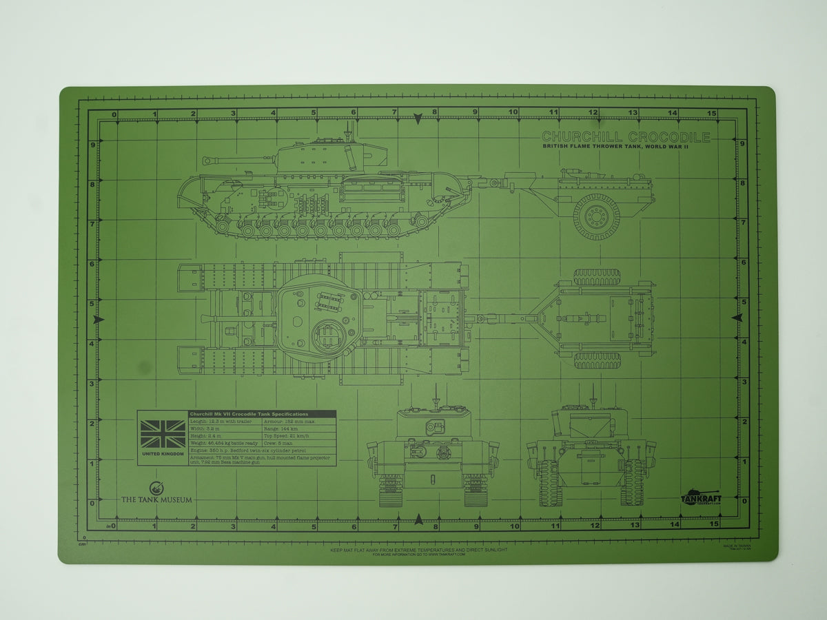 Matilda 2 and Churchill Crocodile Double Sided Model Cutting Mat