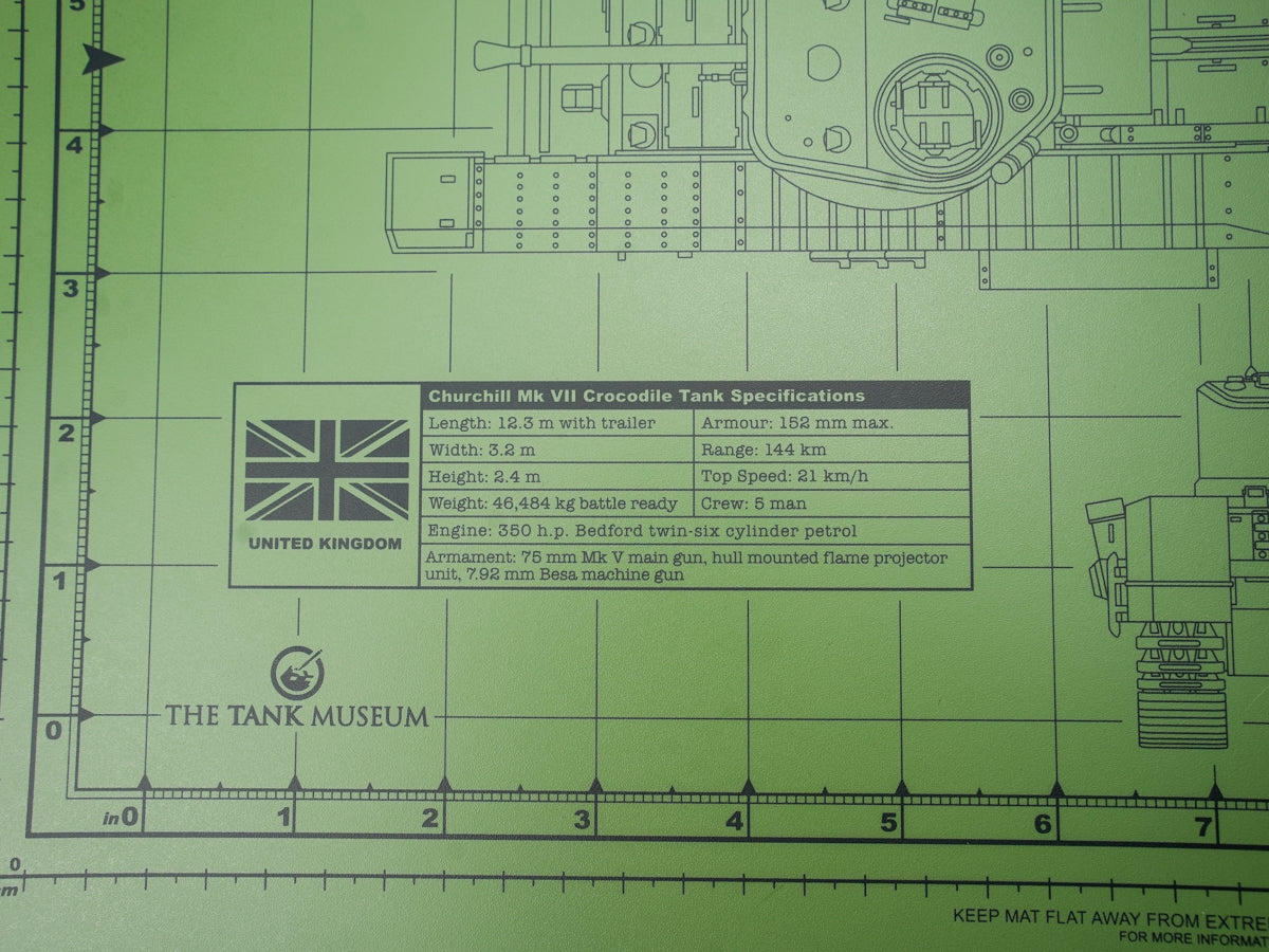 Matilda 2 and Churchill Crocodile Double Sided Model Cutting Mat