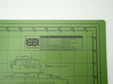 Matilda 2 and Churchill Crocodile Double Sided Model Cutting Mat