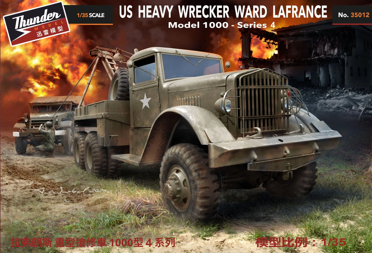 Thunder Model 1/35 US Heavy Wrecker Ward LaFrance Model 1000 Series 4.