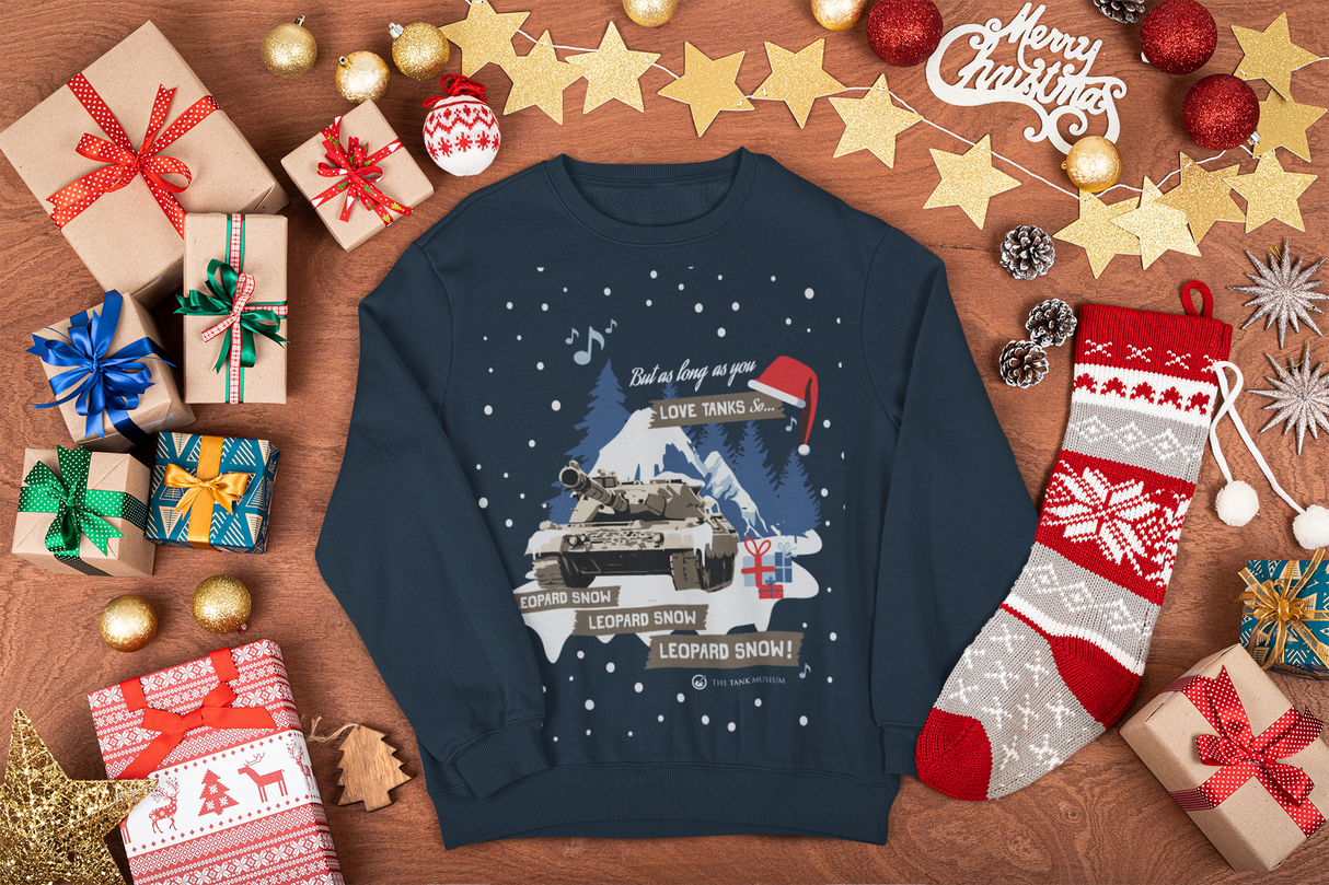 Leopard Snow Christmas Sweater