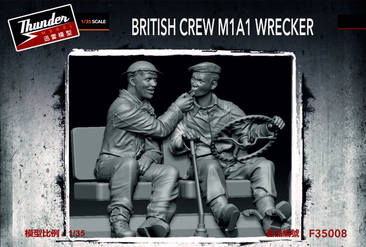 Thunder Models 1/35 British Crew M1A1 Wrecker. Scale Model Thunder model