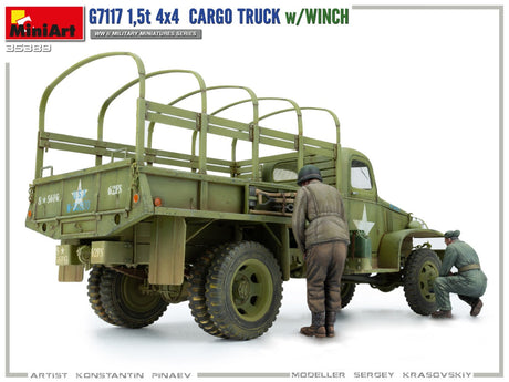 MiniArt 1/35 1.5t 4x4 Cargo Truck w/Winch and Crew Scale Model [variant_option4]