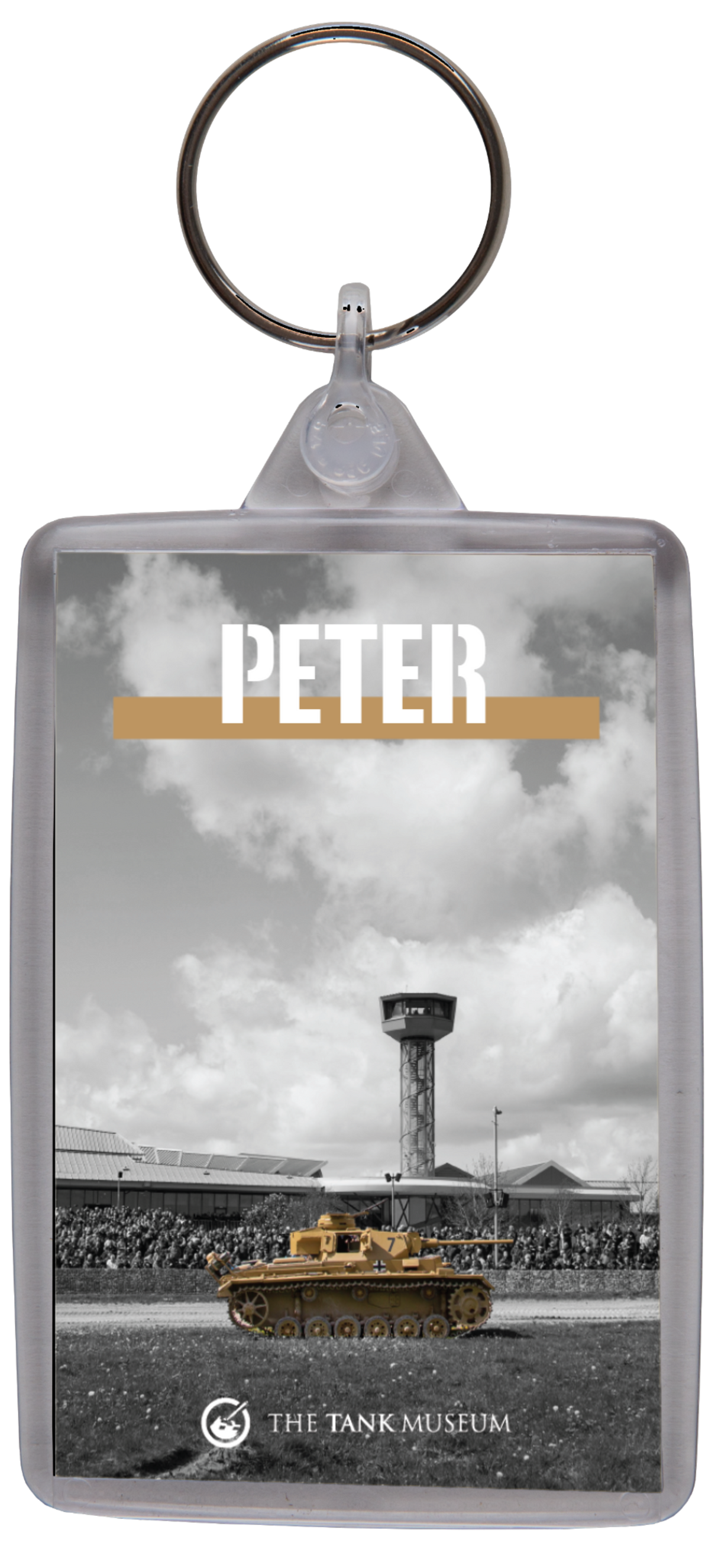Black & White Tiger 131 Personalised Keyring Keyring My Moments