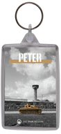 Black & White Tiger 131 Personalised Keyring Keyring My Moments