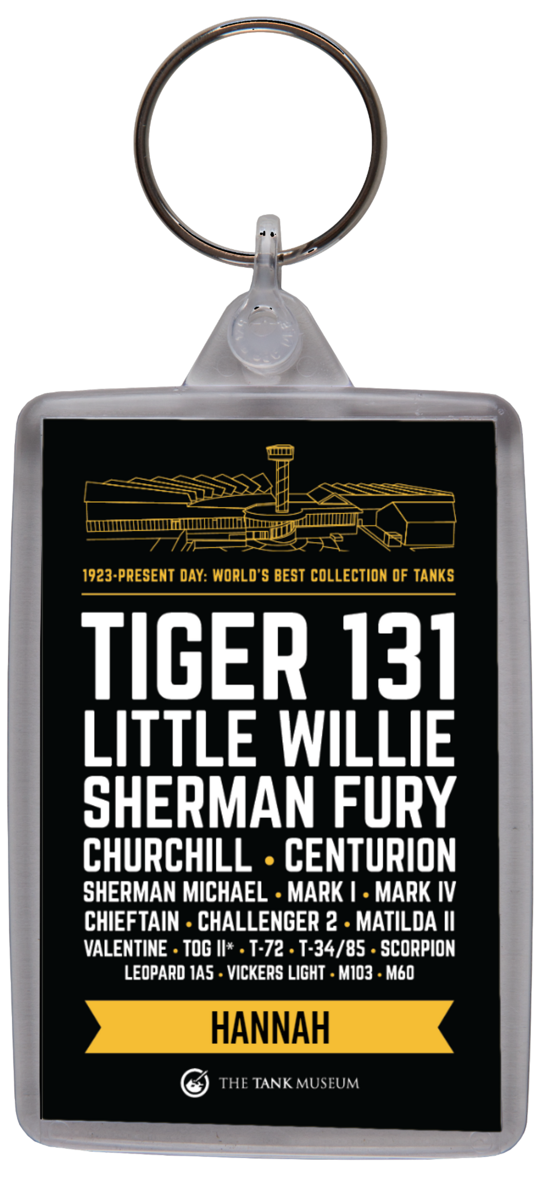 Tanks Lineup Personalised Keyring