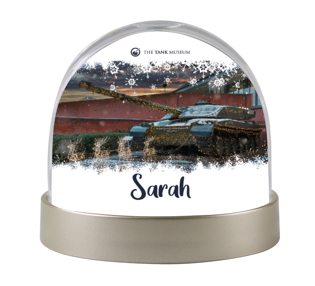 Challenger 1 Personalised Snow Globe