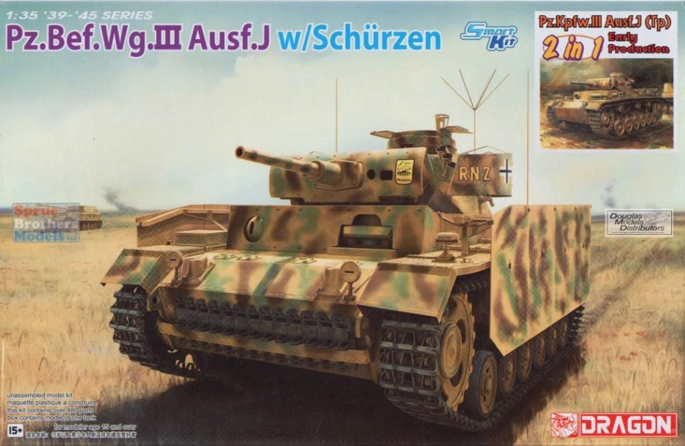 Dragon 1/35 Pz.Bef.Wg.III Ausf.J/Pz.III Ausf.J (Tp) Early Production (2 in 1)