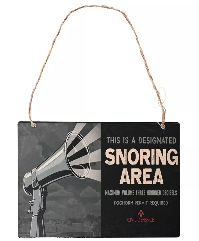 Civil Defence Snoring Area Wall Plaque