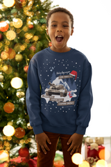 Kids Leopard Snow Christmas Sweater