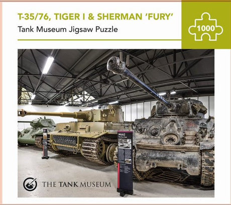 Tank Museum Jigsaw T-34/76, Tiger 1 & Sherman 'Fury' Game [variant_option4]