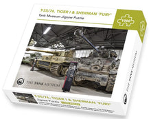 Load image into Gallery viewer, Tank Museum Jigsaw T-34/76, Tiger 1 &amp; Sherman &#39;Fury&#39;
