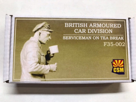 CSM 1/35 Scale Figures. Scale Model British RNAS Armoured Car Serviceman on Tea break [variant_option4]