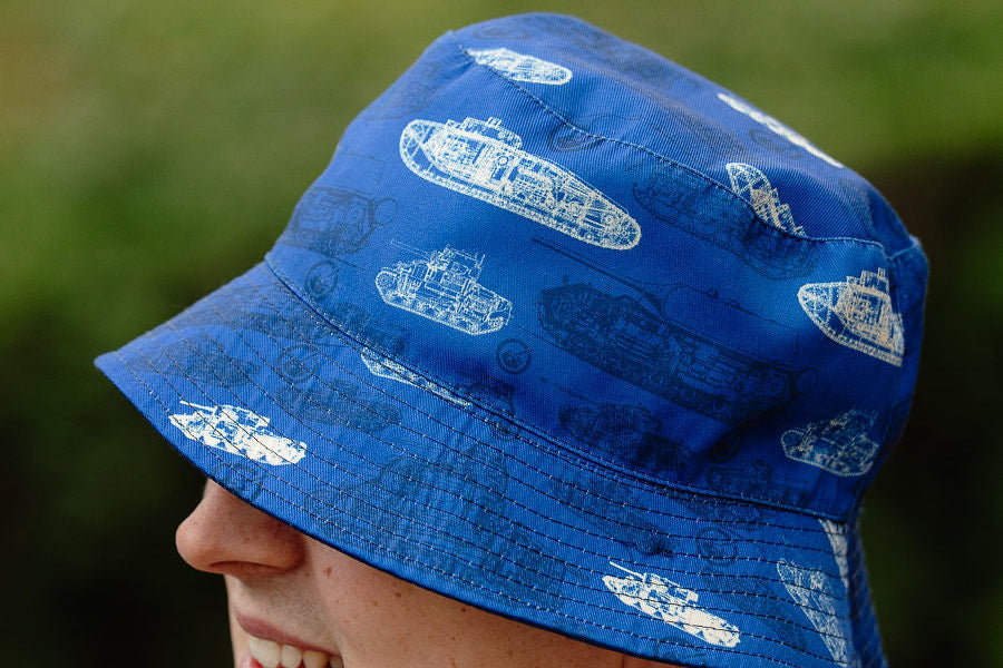 Navy Tank Reversible Bucket Hat Hat The Gift Scholars