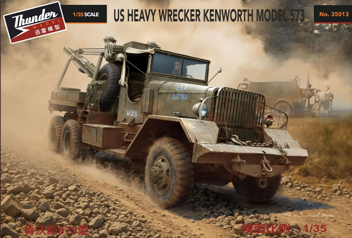 Thunder Model 1/35 US Heavy Wrecker Kenworth Model 573 (WO Done needs everything else) Scale Model Thunder model