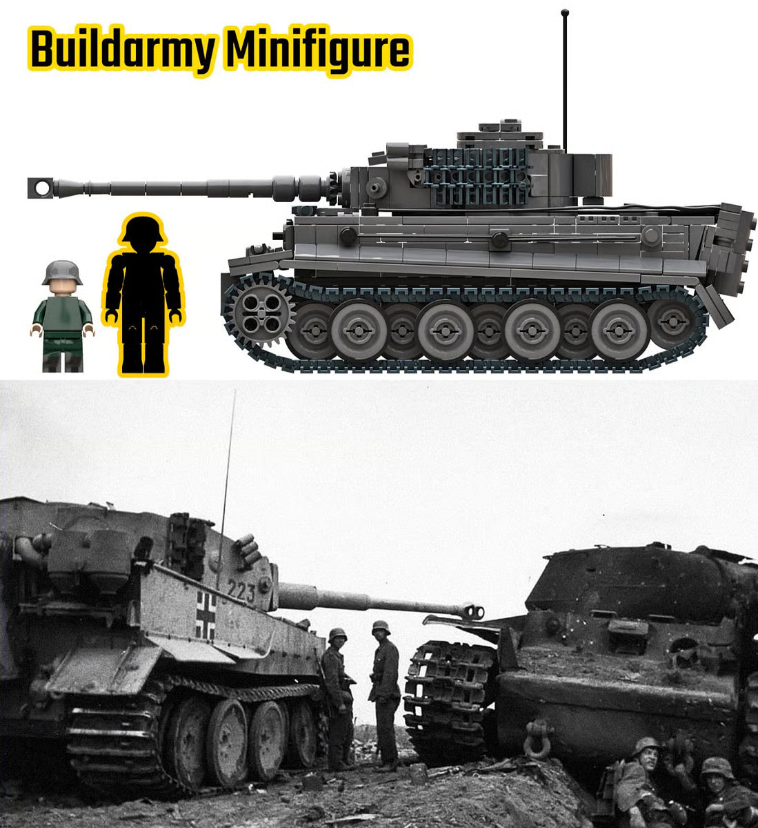 Build Army 1:33 WWII German Panzer Tank Crew Minifigure