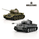 World of Tanks Remote Control Tank Set: 1/30 Scale Tiger I + T-34/85 IR