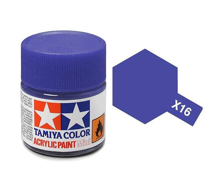 Tamiya 10ml Acrylic High Gloss Paint: X-1 to X-19 Model Paint X-16 Purple [variant_option4]